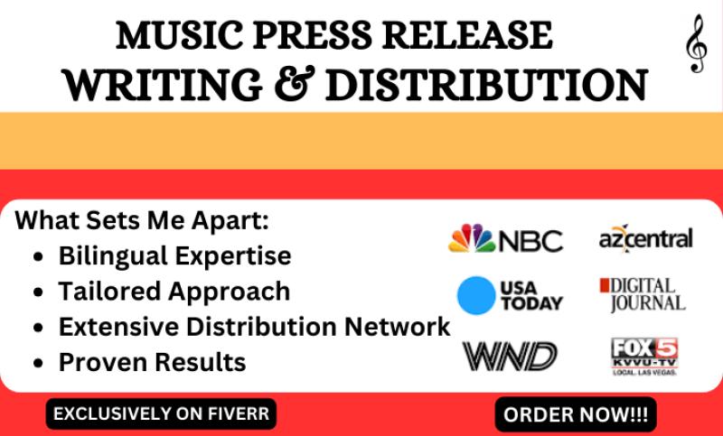 I’ll write press releases, music press releases, I’ll distribute music press releases.