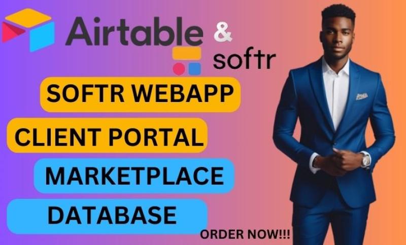 I will setup airtable, airtable automation, airtable database, softr webapp, airtable