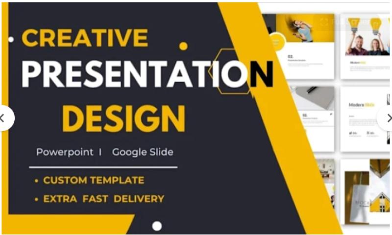 I will do presentation design, workbook and worksheet, power point design