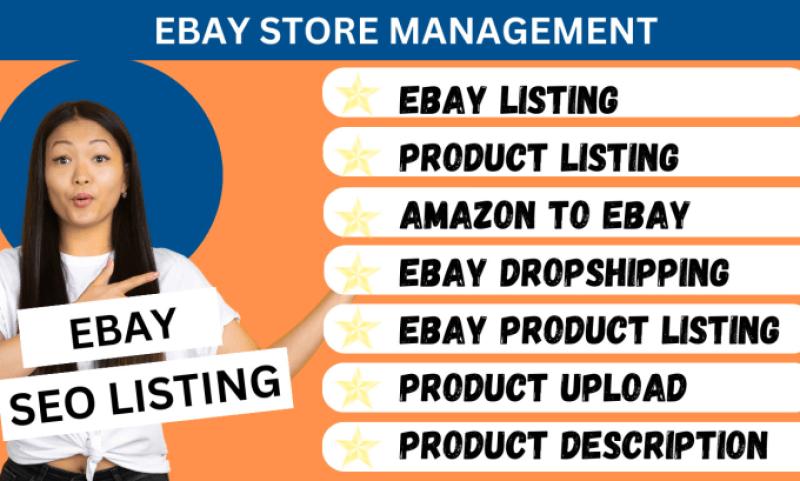 I will do Amazon to eBay dropshipping listing, product listing