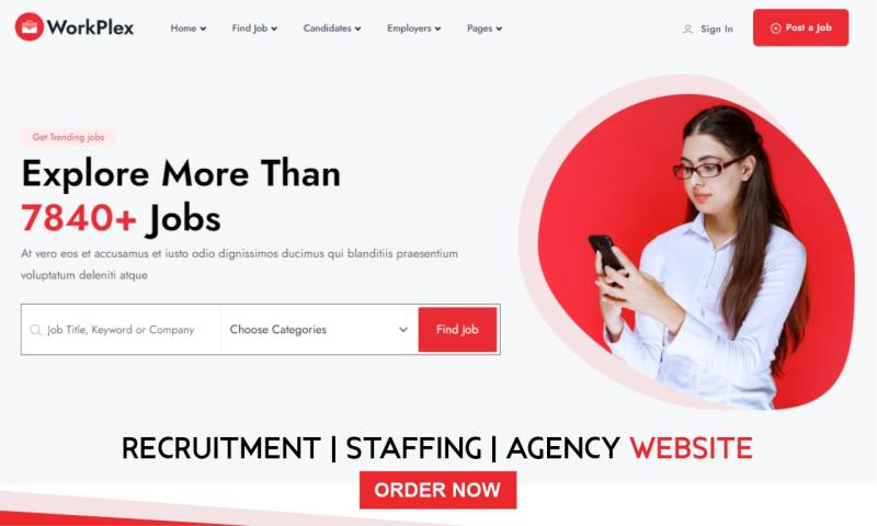 I will create a job board, recruitment or agency website for you