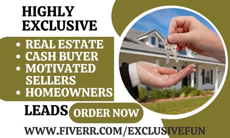 I will generate real estate investors cash buyers motivated sellers vacant property