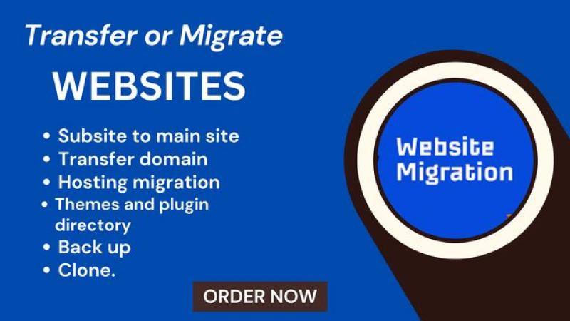 I will do website migration transfer wordpress wix and clone website and backup