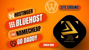 I will design wordpress website on siteground, bluehost, namecheap, hostinger godaddy