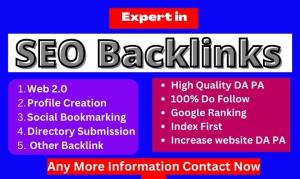I will build ultimate dofollow high quality da pa SEO backlinks