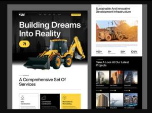 I will design construction, HVAC, remodeling, plumbing, contractor, roofing website