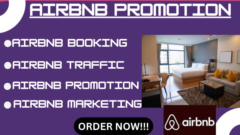 I will do Airbnb promotion, Airbnb marketing on social media to get more bookings