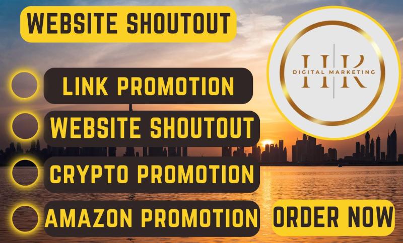 I will share your link website shoutout to 30m ig fb, twitter, to gain active audience
