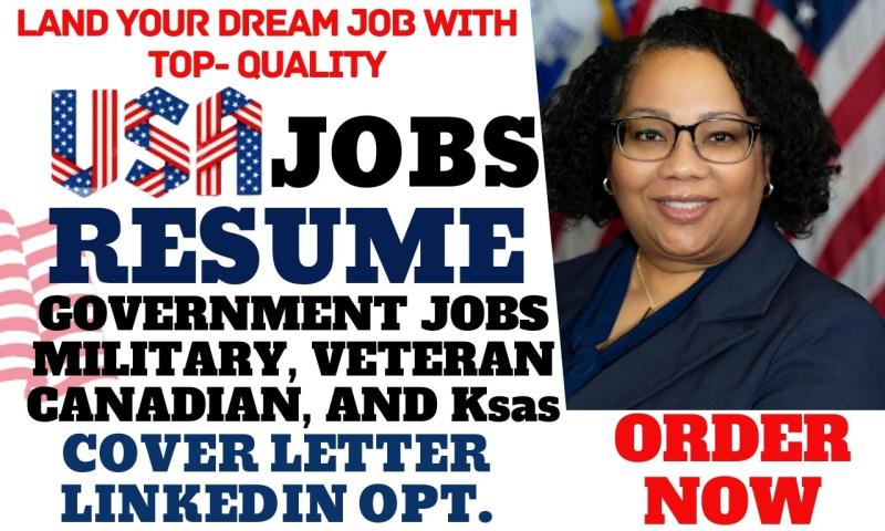 I will provide a federal resume, government jobs, ksa, veteran, military resume writing