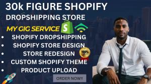 create 30k per month one product shopify dropshipping store website