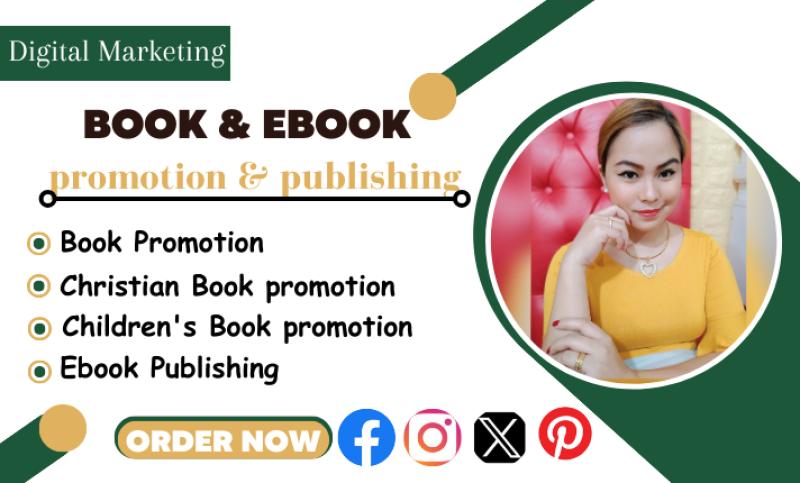 I will do book marketing, ebook promotion, amazon book promotion and kindle book