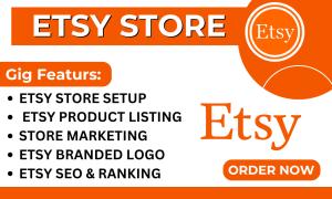 Etsy Shop Setup, Etsy Product Listing & Etsy Digital Product