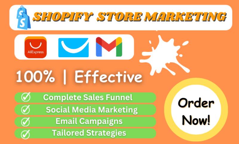 I will do Shopify Marketing, Shopify SEO, Shopify Dropshipping Marketing and Promotion