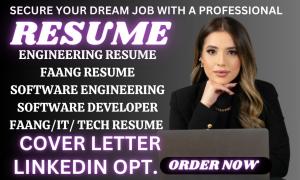 I will refine your resume for engineering positions, IT, software, saas and tech resume