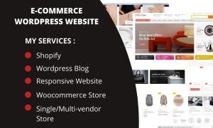 I will build your ecommerce clothing website, clothing store, boutique, fashion website