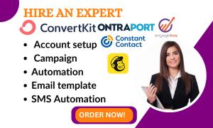 setup constant contact converkit ontraport SMS mailchimp automation sales