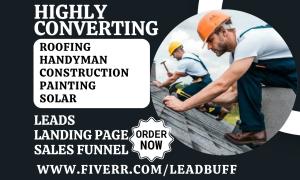 I will generate roofing handyman construction painting solar energy contractor lead
