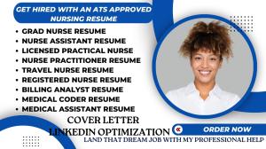 I will write grad nurse billing analyst medical coder resume, cover letter and linkedin