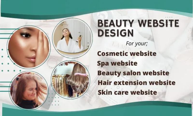 I will create unique aesthetic skincare, skin cosmetic, beauty salon and spa website