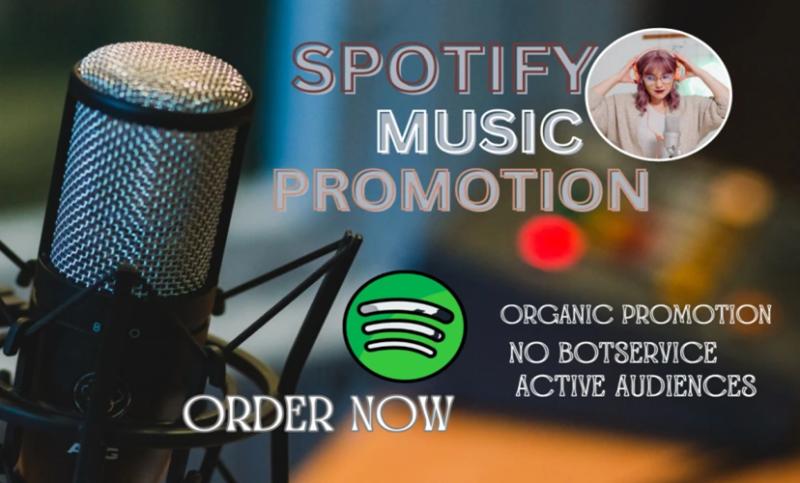 I will do organic Spotify music promotion and Spotify album promotion