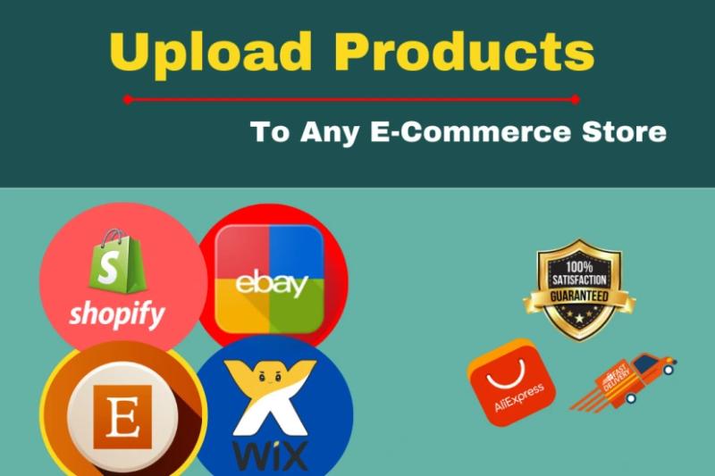 I will upload products listing to your Etsy, Shopify, WooCommerce, Printify, and Amazon store