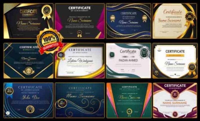 I will design any kind of certificate, diploma, award, gift, and custom certificate