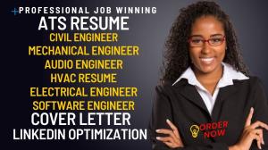 I will create civil engineer mechanical engineer audio engineer hvac electrical resume