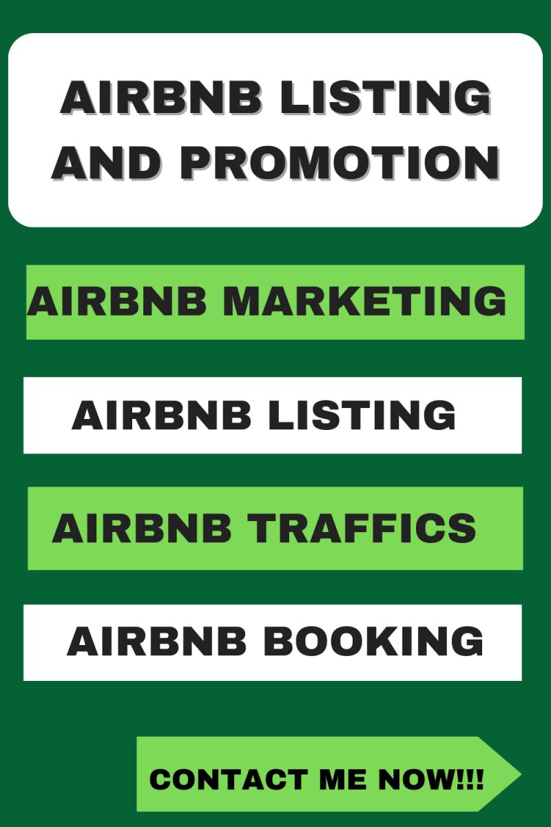 I will skyrocket your Airbnb booking and listing Airbnb promotion, Airbnb marketing