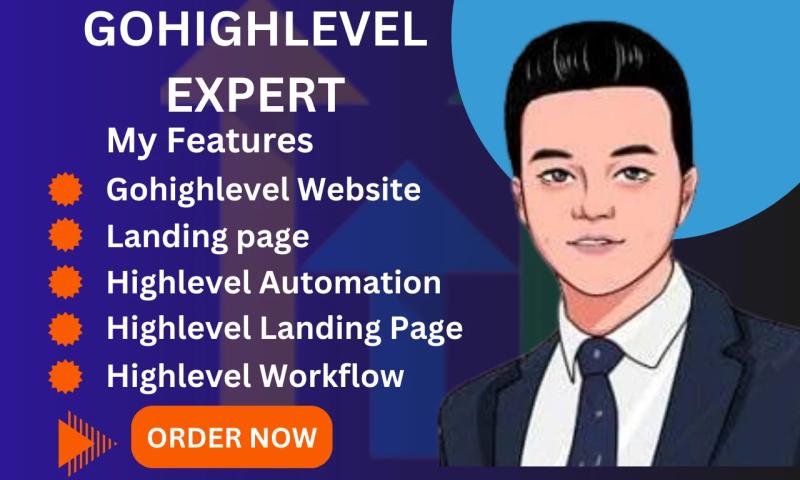 I will build gohighlevel website, go highlevel white label, ghl, go highlevel crm