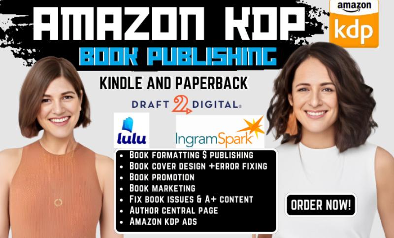 I will format publish promote your book on amazon and kindle KDP