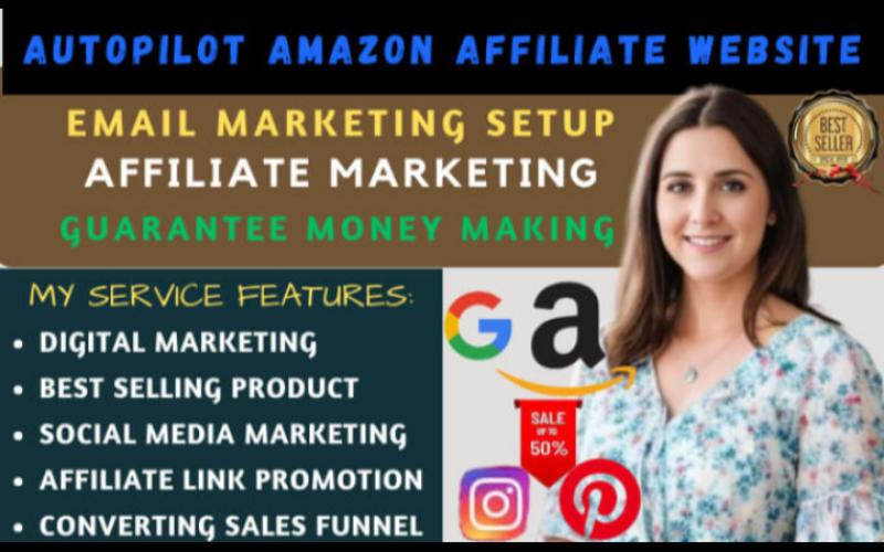 I will create autopilot amazon affiliate website, build digital marketing sales funnel
