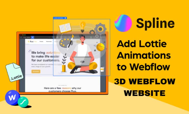 I will create Webflow animation, 3D Webflow website, spline 3D animation, Lottie animation