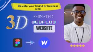 I will design, redesign, update or fix webflow website, convert figma to 3d webflow