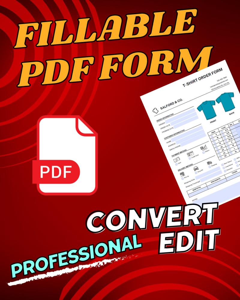I will help you go paperless with fillable PDF forms conversion services