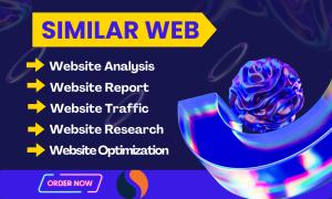 I will do advanced SimilarWeb report, SEMrush, Ahref, SEO