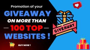 I will promote your giveaway, Black Friday promotion, raffle, sweepstakes