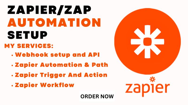 I will set up zapier webhook automation zap integromat and workflow integration