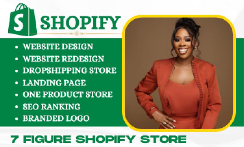 I will create high converting shopify dropshipping store or shopify website redesign