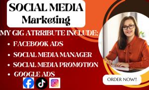 I will be your Social Media Marketing Manager, Content Creator & Facebook Ads Specialist