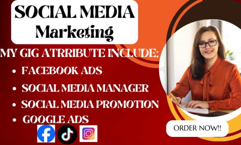 I will be your Social Media Marketing Manager, Content Creator & Facebook Ads Specialist