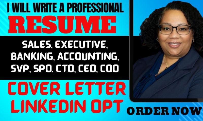 I will write impact resumes for sales executive director senior roles svp CEO VIP cto