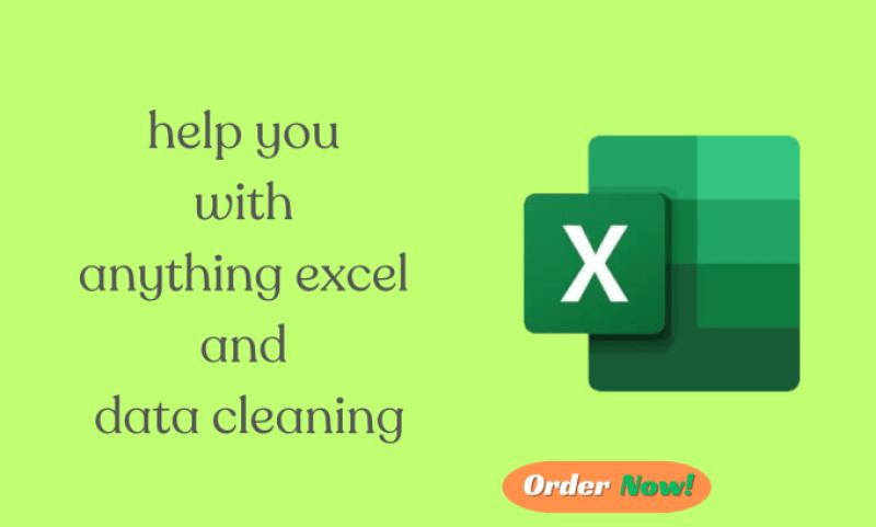 I will do cleanup sort format your excel data