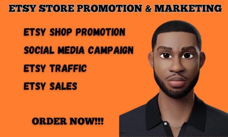 I will do Etsy sales, Etsy traffic, Etsy promotion to boost store sales