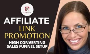 I will Clickbank affiliate link promotion, affiliate marketing Clickbank link promotion