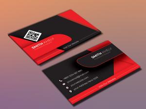 I will do digital, modern, unique, custom and luxury business card designs with qr code