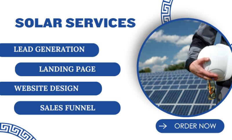 I will create a captivating solar website, generate solar leads, design a powerful solar landing page, and promote solar energy with quality solar panel content