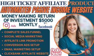 I will build high ticket products ClickBank affiliate marketing autopilot website