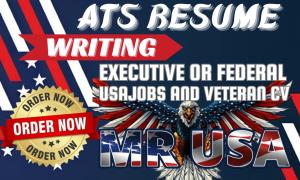 I will do federal resume, usajob, government, ksa, veteran, military, executive resume