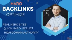 I will provide HQ haro pitches for high da backlinks and replies