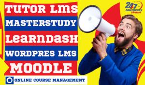 I will build WordPress LMS (LearnDash, Tutor LMS, BuddyBoss, Moodle, MasterStudy) eLearning